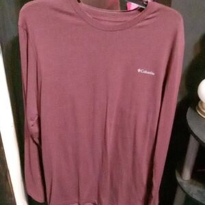 Columbia Maroon Long Sleeve Shirt